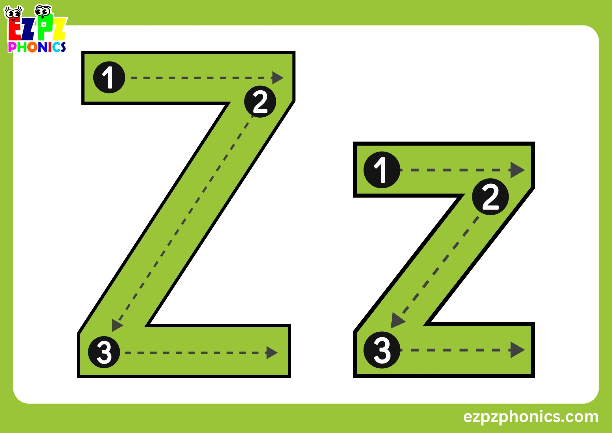 Letter Z Free Kindergarten Phonics Alphabet Letter Sounds Flashcards Letter Z Free Kindergarten Phonics Alphabet Letter Sounds Flashcards