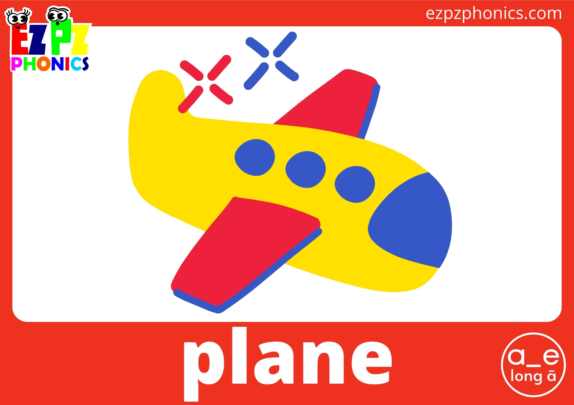 a_e Words Long A Vowel Sounds Flashcards with Words and Images Phonics ...