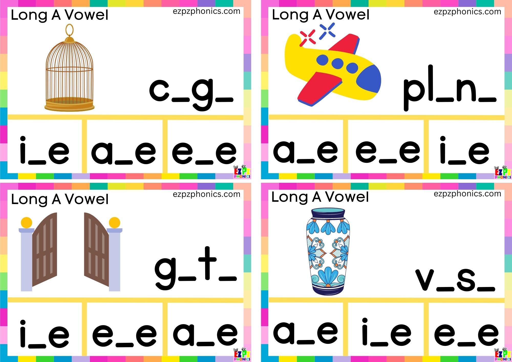 A_E WORDS LONG A - ezpzphonics.com