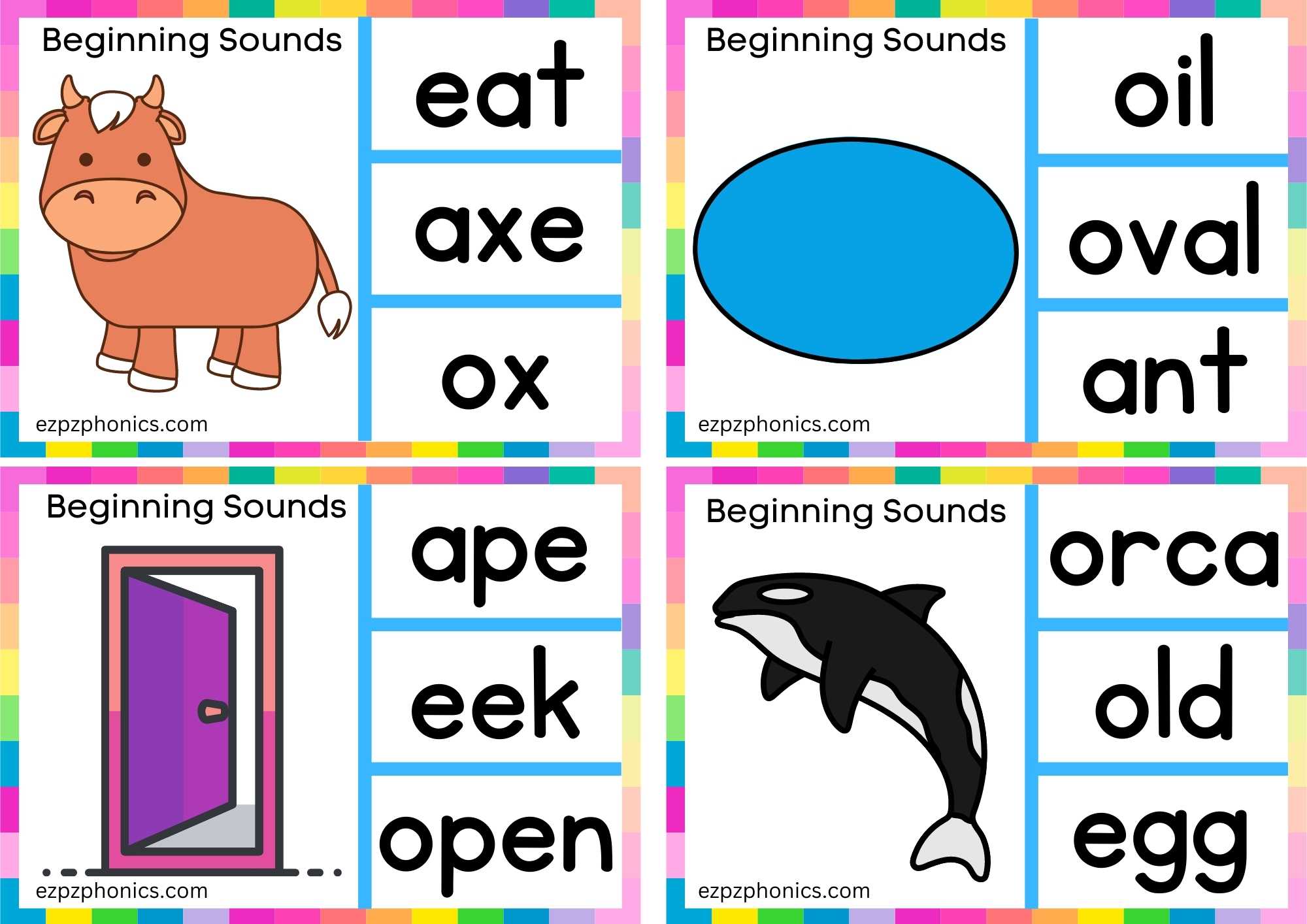 Letter O Look At The Image And Clip The Correct Word Group 2 ...