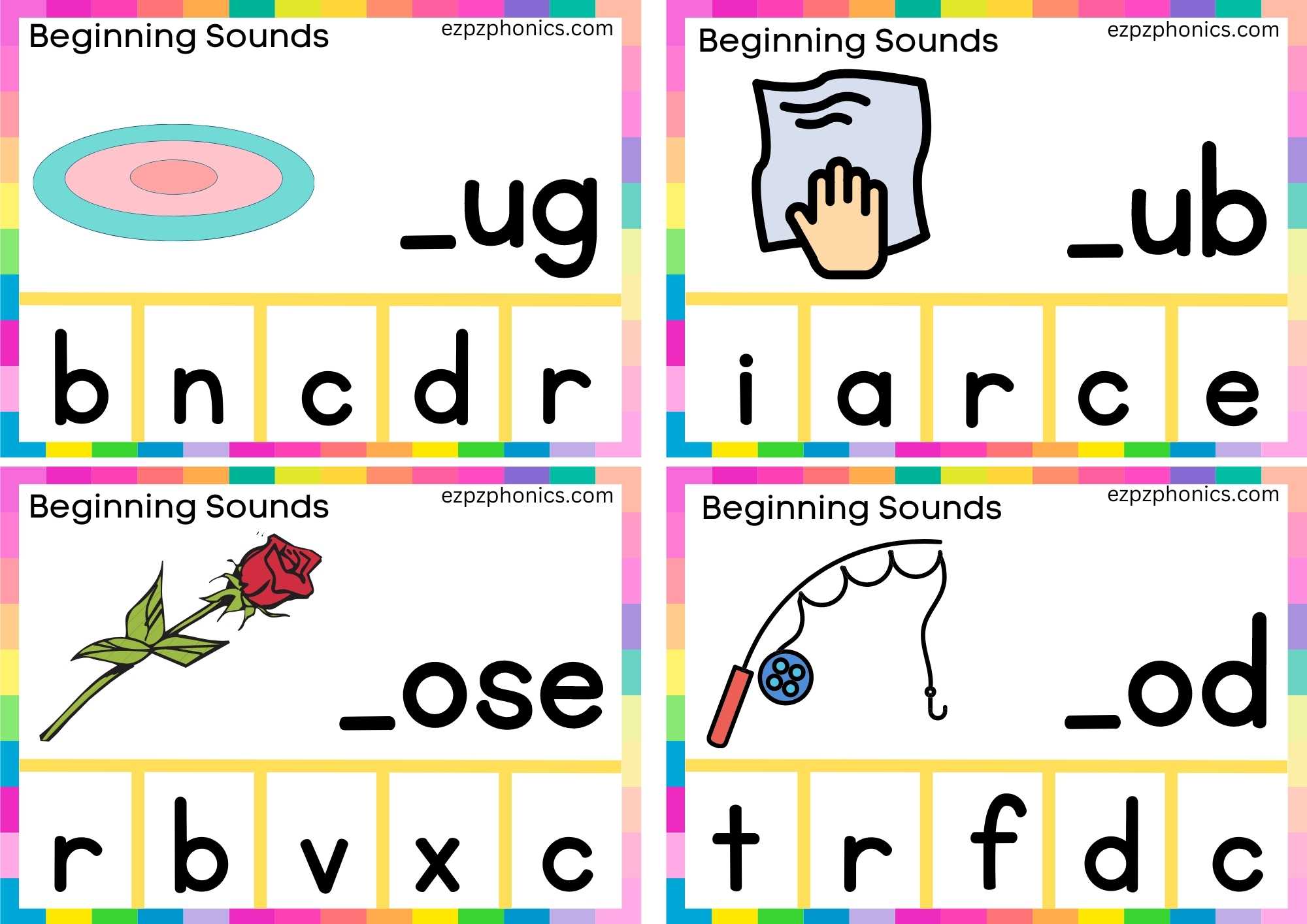 Example That Sound Letter R Letter R Finish The Word And Clip The Correct Letter Group 2 ...