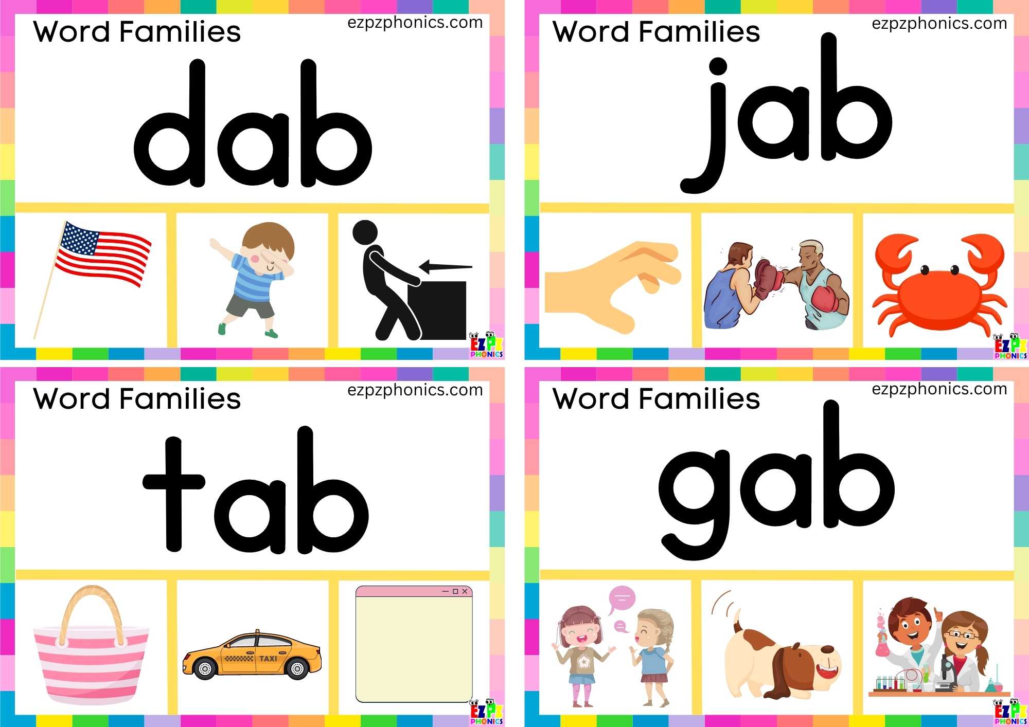 Short a Vowel CVC words Read the word and clip the image Set 4 ...